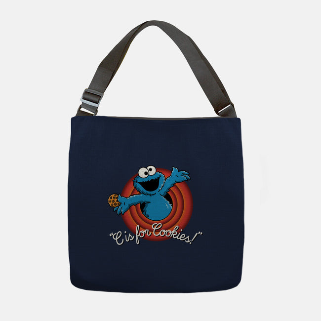 C Is For Cookies Folks-None-Adjustable Tote-Bag-Barbadifuoco