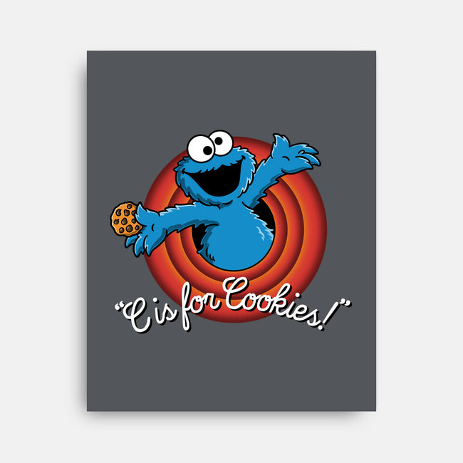 C Is For Cookies Folks-None-Stretched-Canvas-Barbadifuoco