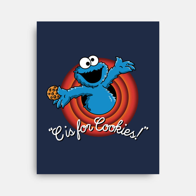 C Is For Cookies Folks-None-Stretched-Canvas-Barbadifuoco