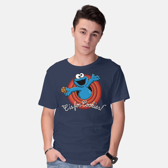 C Is For Cookies Folks-Mens-Basic-Tee-Barbadifuoco