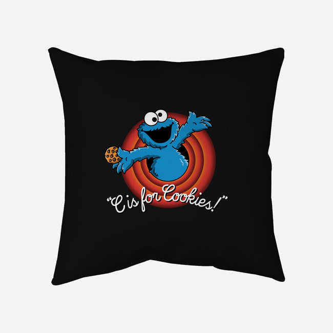 C Is For Cookies Folks-None-Removable Cover w Insert-Throw Pillow-Barbadifuoco