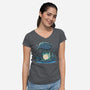 Leafy Shelter-Womens-V-Neck-Tee-TechraNova