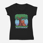 Bear Minimum-Womens-V-Neck-Tee-TechraNova