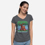 Bear Minimum-Womens-V-Neck-Tee-TechraNova