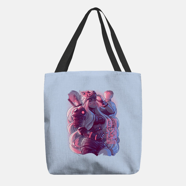 Cyber Kitsune Samurai-None-Basic Tote-Bag-Bruno Mota