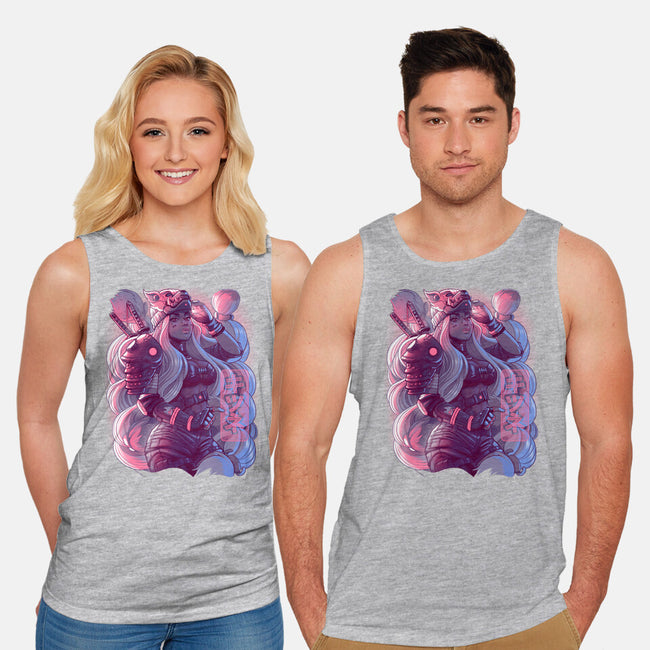 Cyber Kitsune Samurai-Unisex-Basic-Tank-Bruno Mota