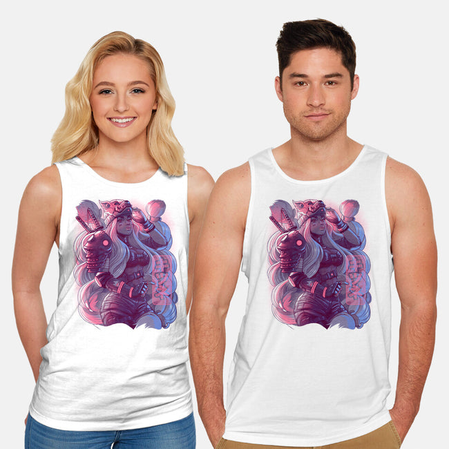 Cyber Kitsune Samurai-Unisex-Basic-Tank-Bruno Mota