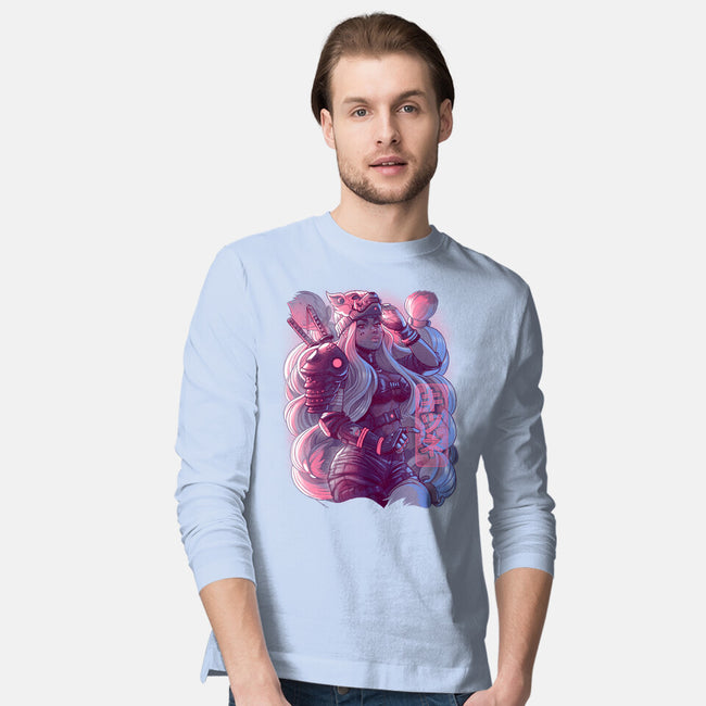 Cyber Kitsune Samurai-Mens-Long Sleeved-Tee-Bruno Mota