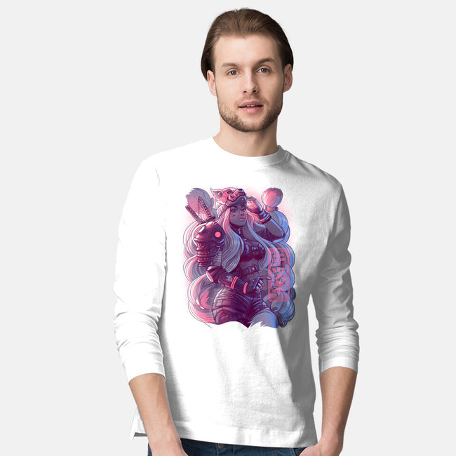 Cyber Kitsune Samurai-Mens-Long Sleeved-Tee-Bruno Mota