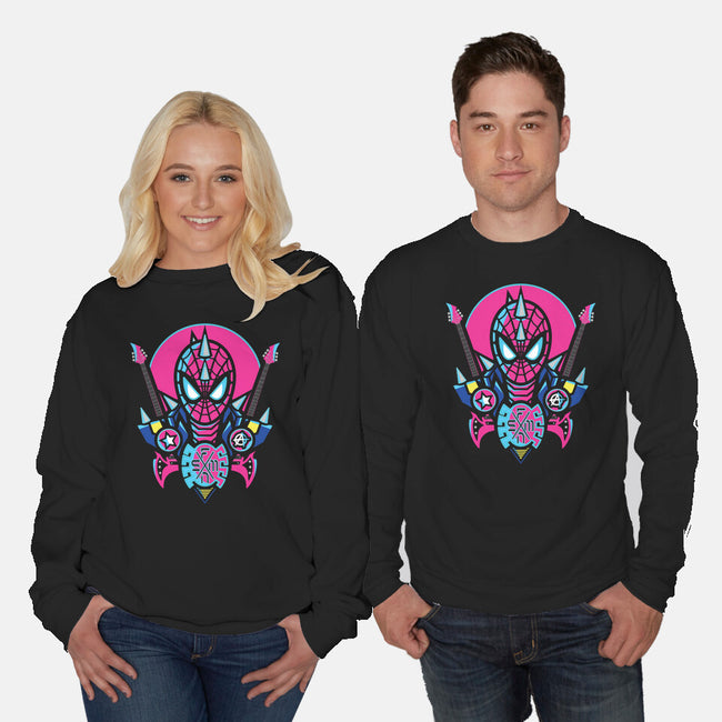 Spider Cyber Punk-Unisex-Crew Neck-Sweatshirt-jrberger