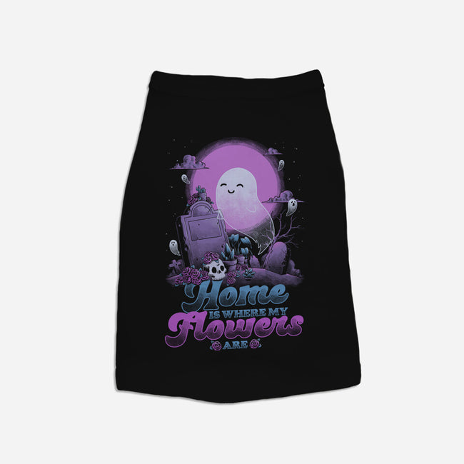 Ghost Home Flowers-Dog-Basic-Pet Tank-Studio Mootant