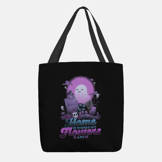 Ghost Home Flowers-None-Basic Tote-Bag-Studio Mootant