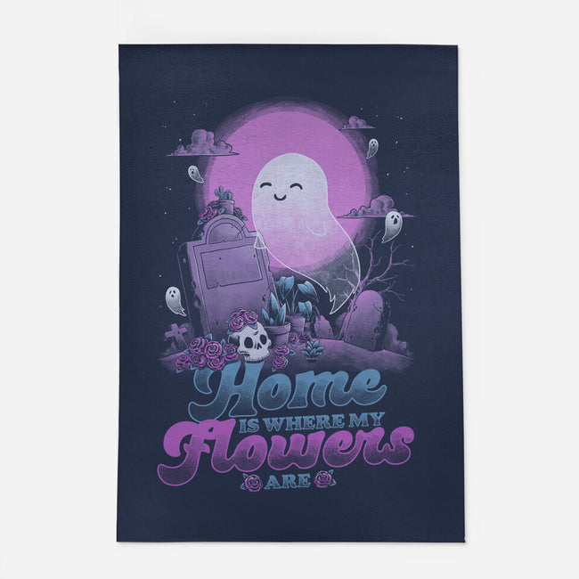 Ghost Home Flowers-None-Indoor-Rug-Studio Mootant