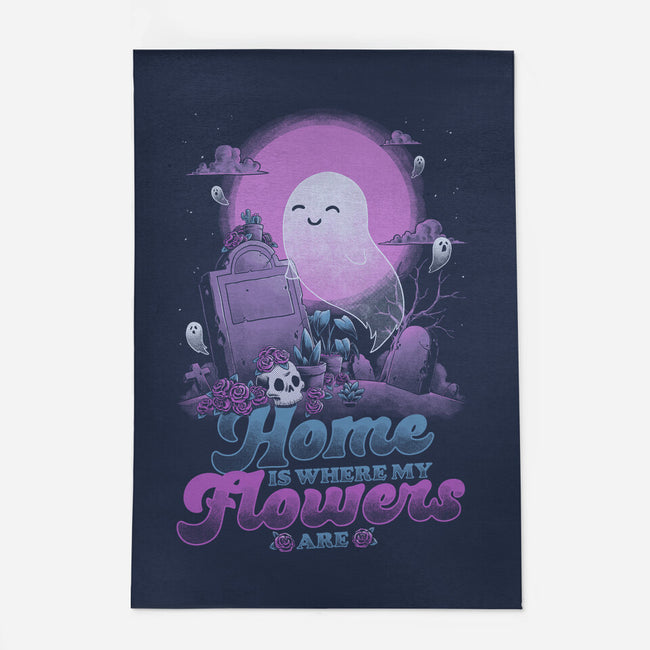 Ghost Home Flowers-None-Outdoor-Rug-Studio Mootant