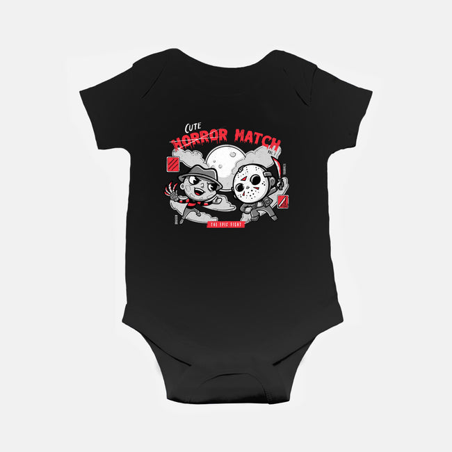 Cute Horror Match-Baby-Basic-Onesie-Ca Mask