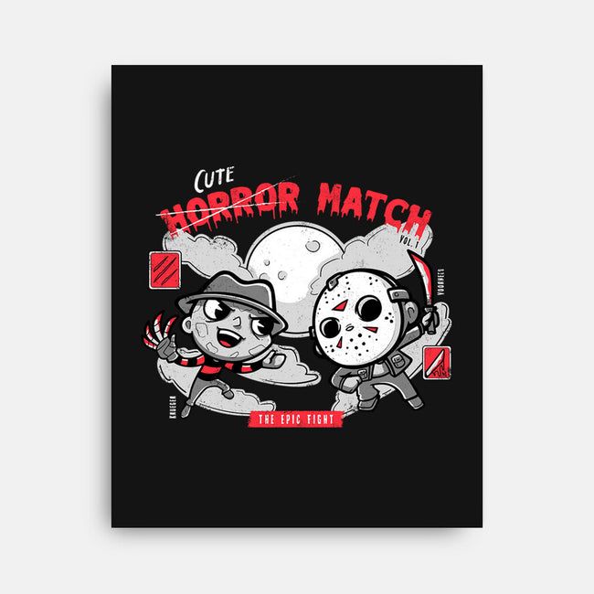 Cute Horror Match-None-Stretched-Canvas-Ca Mask