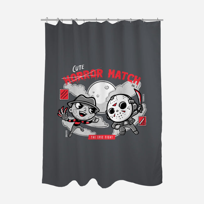 Cute Horror Match-None-Polyester-Shower Curtain-Ca Mask