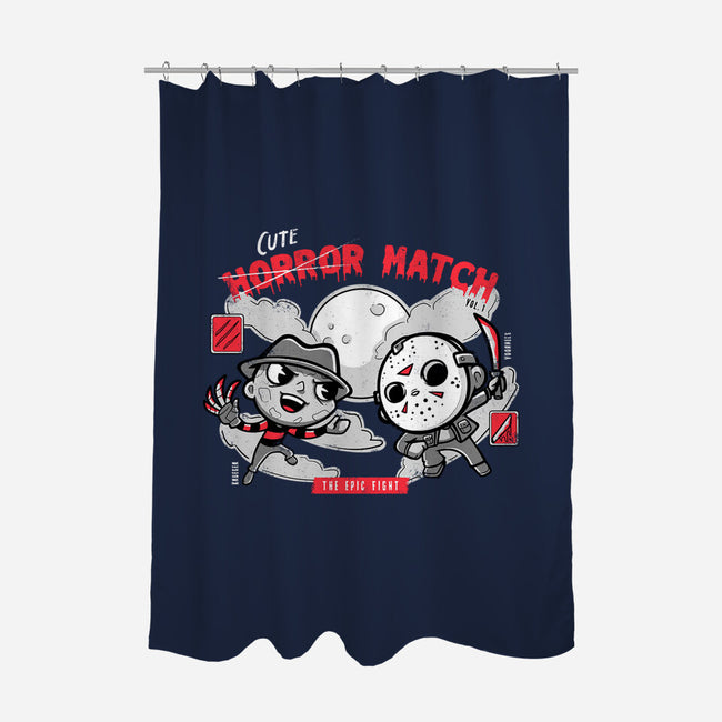 Cute Horror Match-None-Polyester-Shower Curtain-Ca Mask