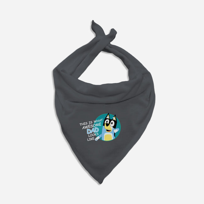 Awesome Dad-Dog-Bandana-Pet Collar-MaxoArt