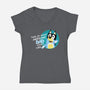 Awesome Dad-Womens-V-Neck-Tee-MaxoArt