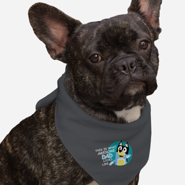 Awesome Dad-Dog-Bandana-Pet Collar-MaxoArt