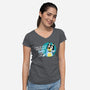 Awesome Dad-Womens-V-Neck-Tee-MaxoArt