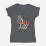 Don't Play With Fire-Womens-V-Neck-Tee-Xentee