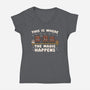 Where The Magic Happens-Womens-V-Neck-Tee-Weird & Punderful