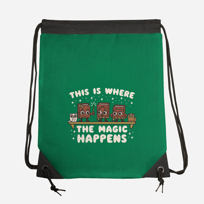 Where The Magic Happens-None-Drawstring-Bag-Weird & Punderful