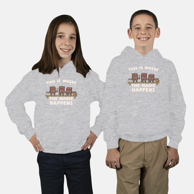 Where The Magic Happens-Youth-Pullover-Sweatshirt-Weird & Punderful