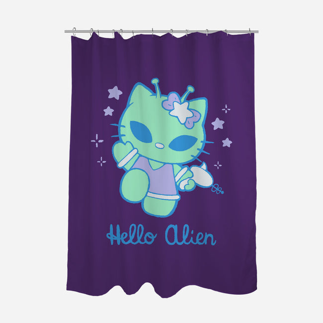 Hello Alien-None-Polyester-Shower Curtain-xMorfina