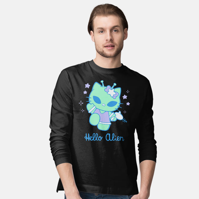 Hello Alien-Mens-Long Sleeved-Tee-xMorfina