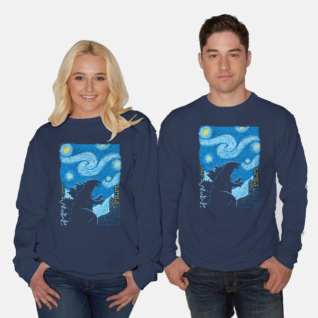 Gogh-Zilla-Unisex-Crew Neck-Sweatshirt-Umberto Vicente