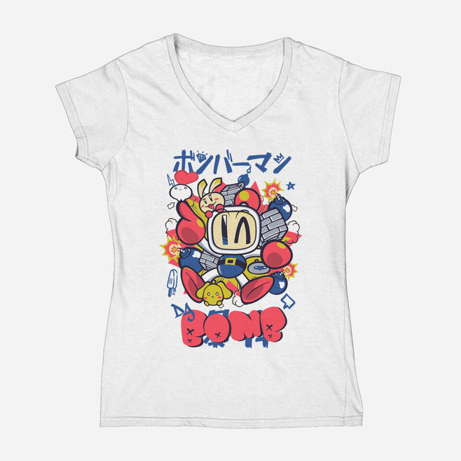 Da Bomb-Womens-V-Neck-Tee-Arinesart