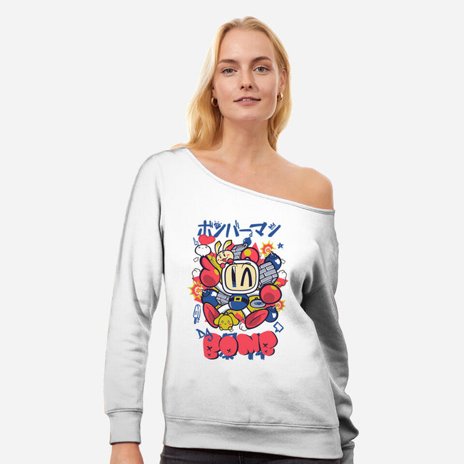 Da Bomb-Womens-Off Shoulder-Sweatshirt-Arinesart