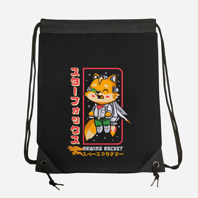 Space Foxey-None-Drawstring-Bag-Arinesart