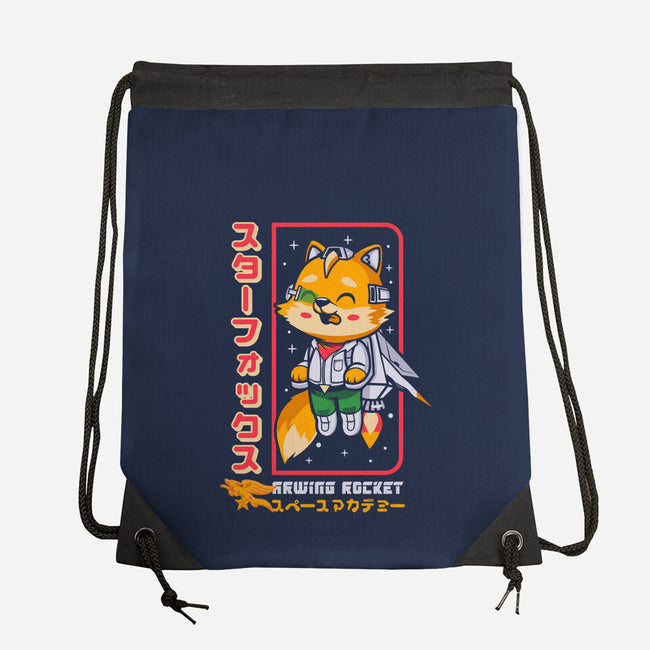 Space Foxey-None-Drawstring-Bag-Arinesart