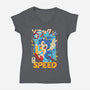 Top Speed-Womens-V-Neck-Tee-Arinesart