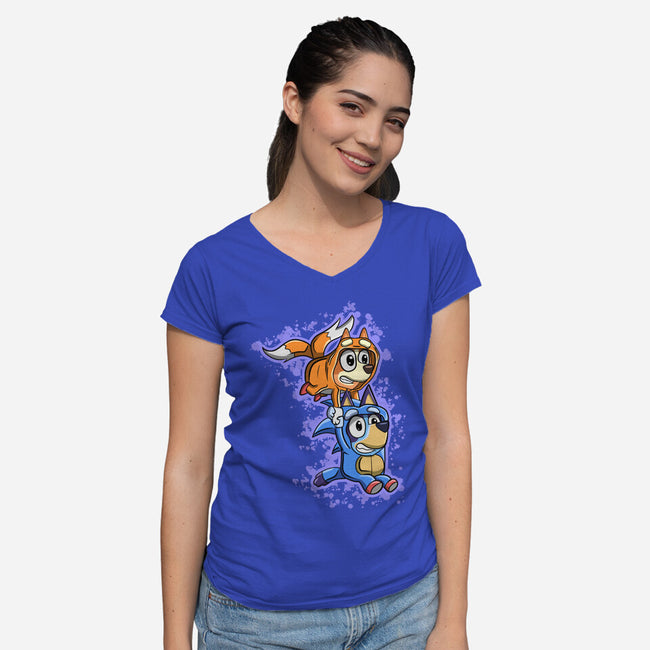 A New Adventure-Womens-V-Neck-Tee-nickzzarto