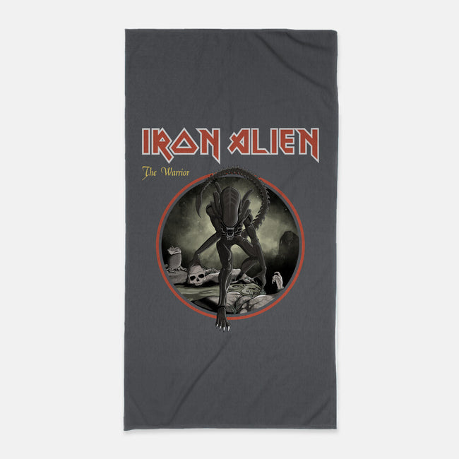 Iron Alien-None-Beach-Towel-retrodivision