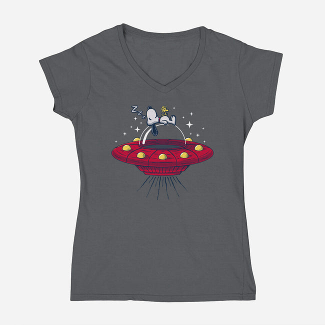 Interstellar Dreamer-Womens-V-Neck-Tee-erion_designs