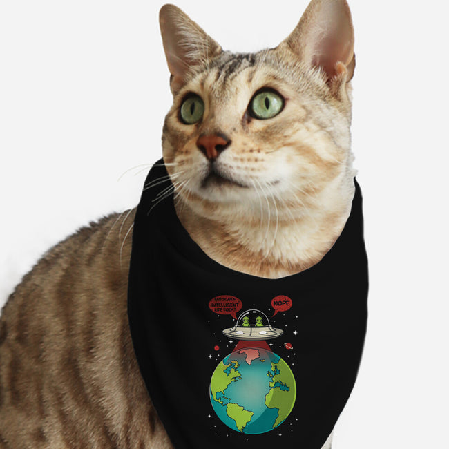 No Intelligent Life Form Found-Cat-Bandana-Pet Collar-erion_designs