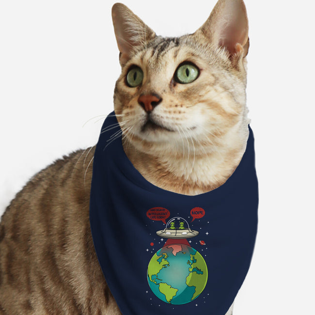 No Intelligent Life Form Found-Cat-Bandana-Pet Collar-erion_designs