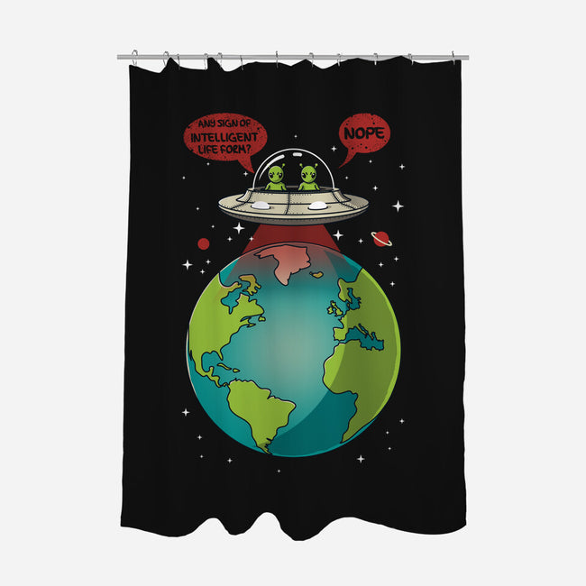 No Intelligent Life Form Found-None-Polyester-Shower Curtain-erion_designs