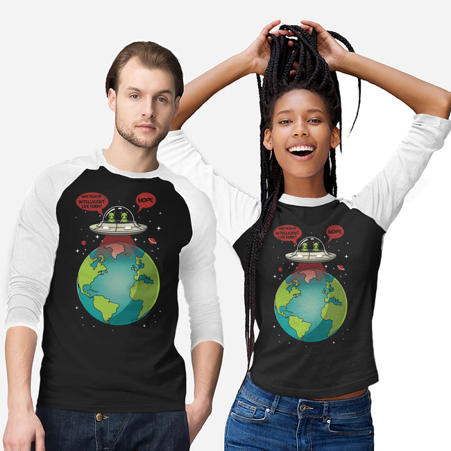 No Intelligent Life Form Found-Unisex-Baseball-Tee-erion_designs