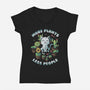 More Plants Less People-Womens-V-Neck-Tee-koalastudio