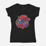 Spiderhog Adventure-Womens-V-Neck-Tee-estudiofitas