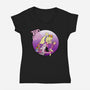 Toad Girl-Womens-V-Neck-Tee-Nerding Out Studio