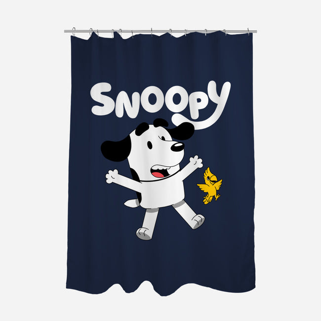 Beagle Dog Animation-None-Polyester-Shower Curtain-Studio Mootant