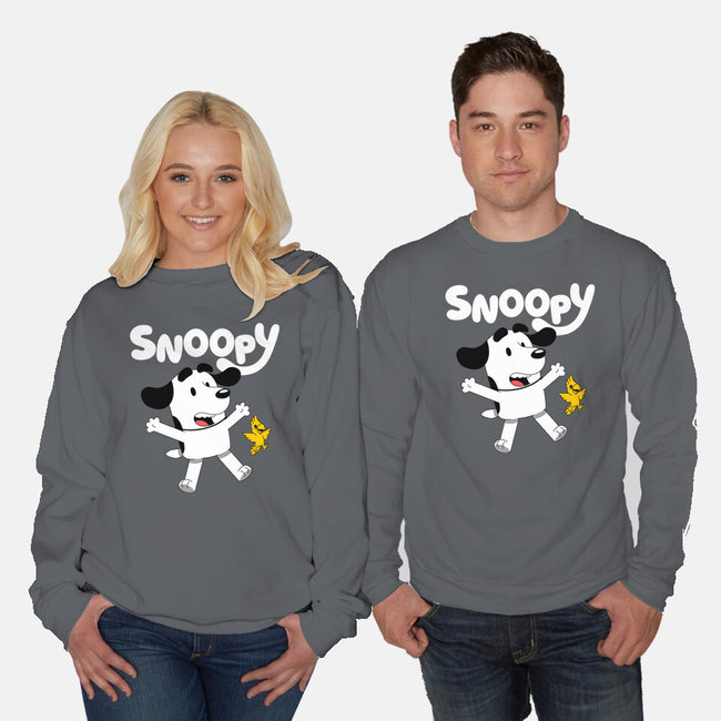 Beagle Dog Animation-Unisex-Crew Neck-Sweatshirt-Studio Mootant